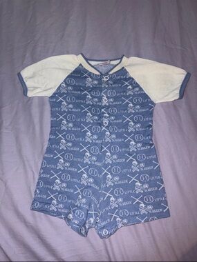 Vintage 70s/80s Buster Brown Boys Baseball Romper Outfit